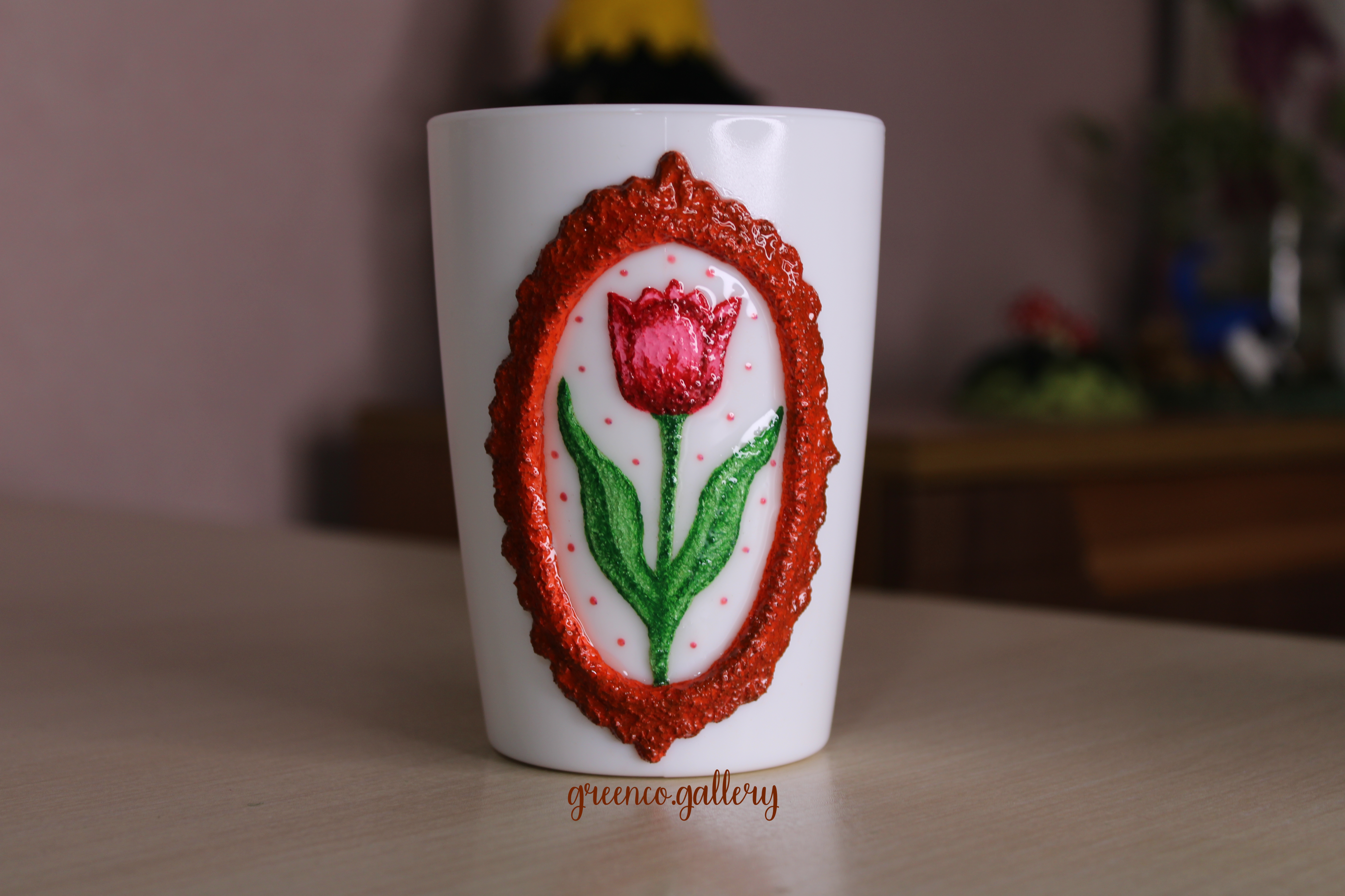 ماگ چینی لومینارک طرح لاله